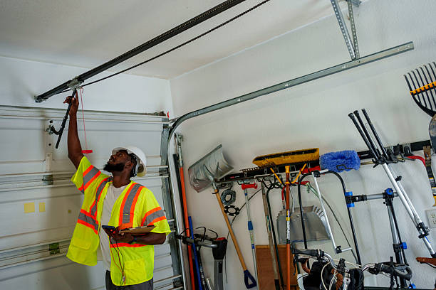 Professional Garage Door Panel Replacement technician working in High Bridge, WA